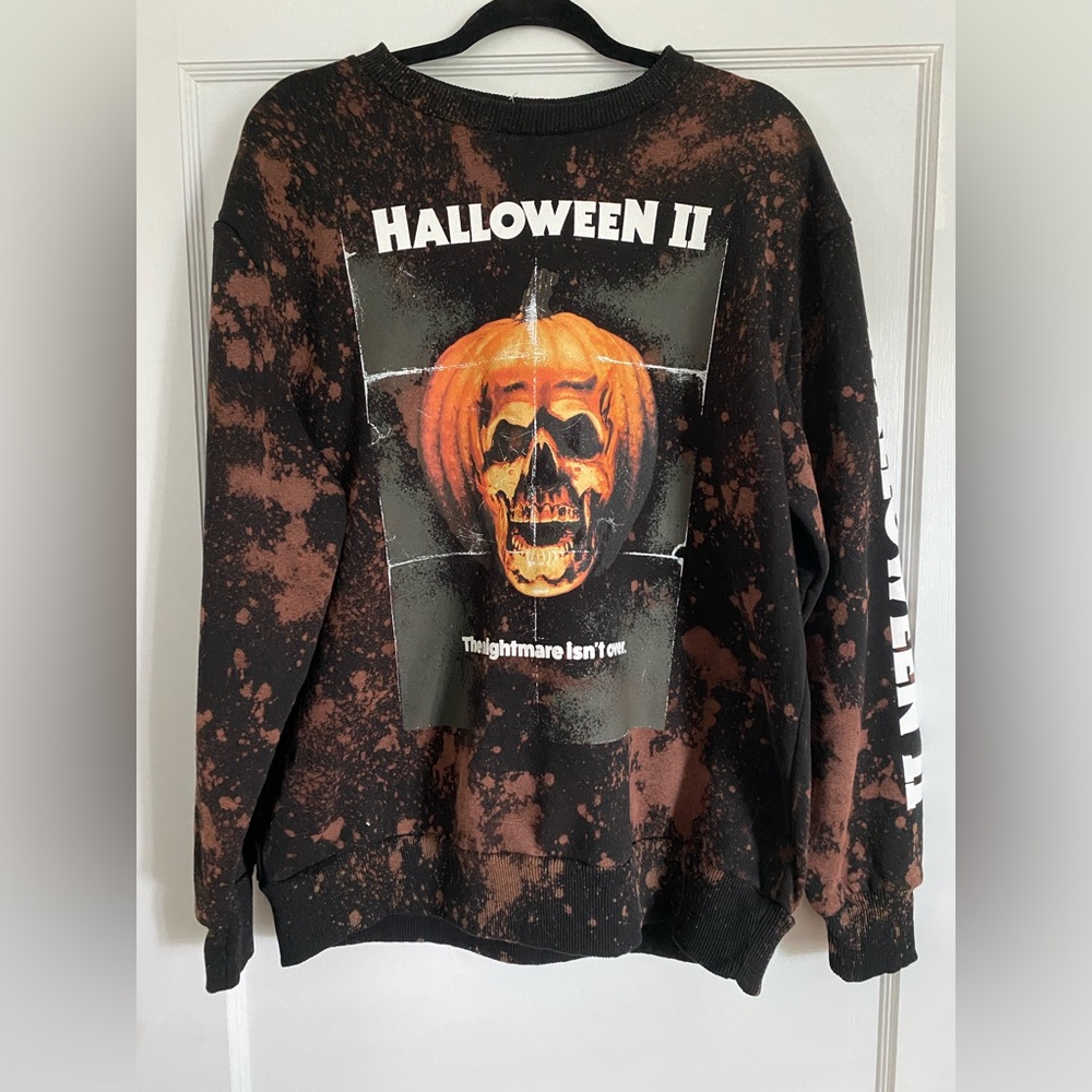 NWOT custom dye Halloween II licensed graphic sweatshirt
